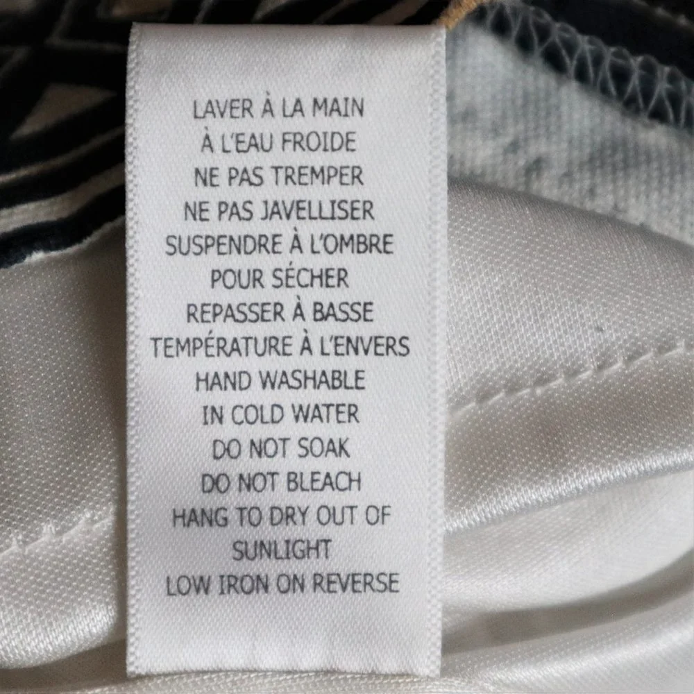 Navy, White, and Gold Sequined and Beaded Striped Mini Skirt - Picture 10 of 10